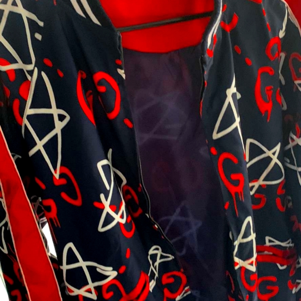 Gucci ghost silk starbomber jacket